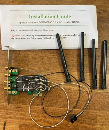 Apple Broadcom Bcm94360Cd Wifi/Bluetooth Card Pc / Hackintosh