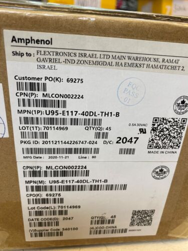 5 Pcs  U95-E117-40Dl-Th1-B  Cage Zqsfp Stacked 2X1 Through
