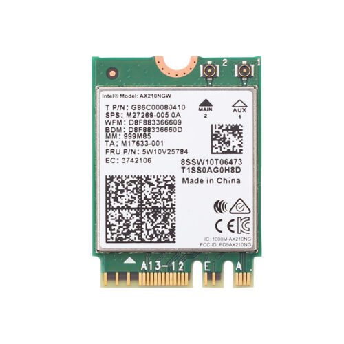 10Pcs Intel Wi-Fi 6E Ax210 Network Card Ax210Ngw Tri-Band Wifi Bluetooth Adapter