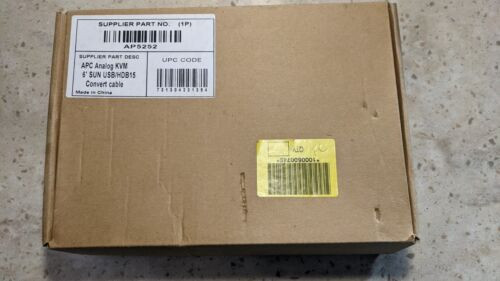 Apc Ap5252 Analog Kvm Sun Usb/Hdb15 Converter Cable Vga Usb 6-Foot New
