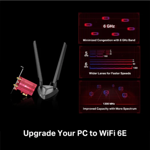 Tp-Link Axe5400 Wi-Fi 6E Bluetooth 5.2 Pcie Adapter