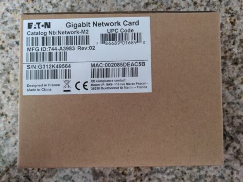Eaton, Network-M2 744-A3983 Rev 02 Gigabit Network Card.