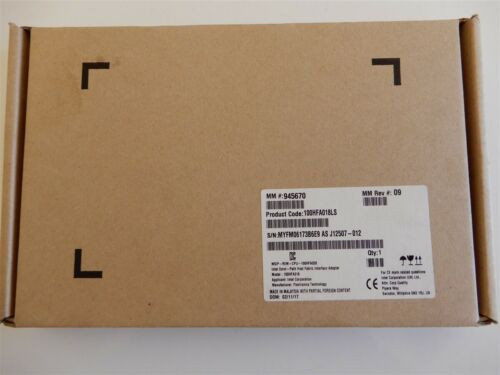 Intel Omni-Path 100 Series 1 Port Pcie X16 Low Profile 100Hfa018Lsmm J12507-012