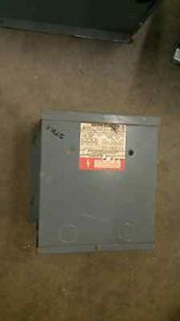 Used Square D Transformer 1.5S43F  1.5 KVA  1 phase dry type BB