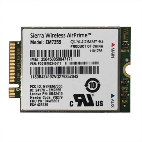 New Genuine Lenovo Thinkpad X240 X240S T540P W540 Gobi5000 4G Ngff Card 04W3801