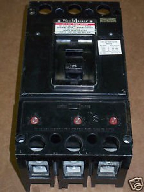 Westinghouse JA-225 3 pole 125 amp 600v JA3125W Circuit Breaker