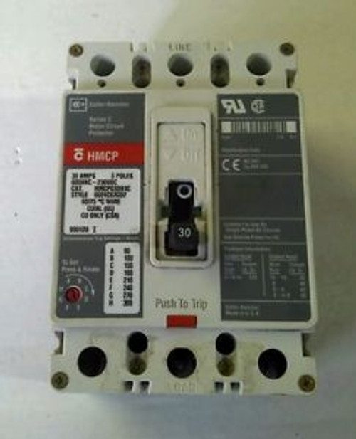CUTLER HAMMER HMCP030HIC 30 AMP CIRCUIT BREAKER CUTLER HAMMER HMCP030HIC 30 AMP CIRCUIT BREAKER