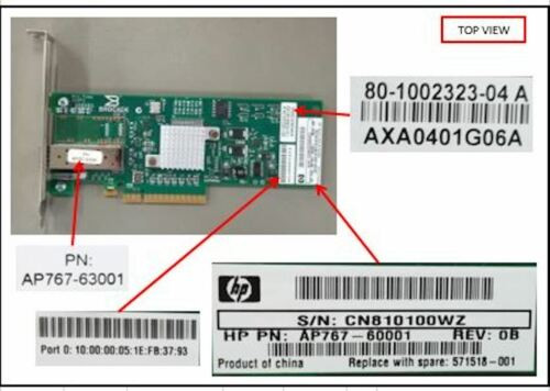 Ap767A I Hp Storageworks 41B 4Gb Pci-E Fc Hba