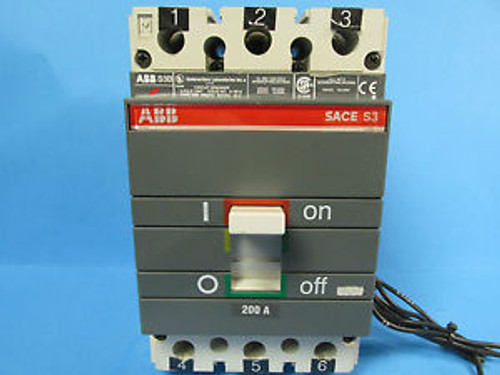 ABB TYPE S3B  SACE S3 200 AMP BREAKER W/SHUNT & AUX. .................. WB-152