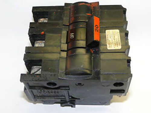 FPE 20 AMP STAB-LOK THREE POLE CIRCUIT BREAKER