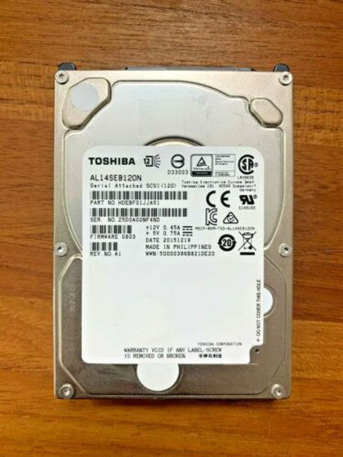 Toshiba 1.2Tb 10K 12G 2.5 Sas Al14Seb120N
