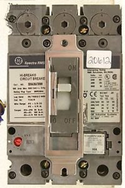 GE SEHA36AT0100 Spectra Hi-Break Circuit Breaker,SRPE100A90, SAUV3 (Has Lockout)