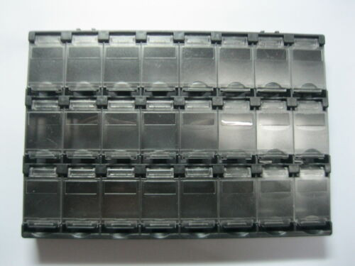 10 Pcs Smt Electronic Component Mini Storage Box 24 Grid Black T156 New
