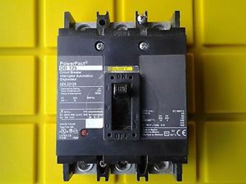 Square D PowerPact QDL32125 3P 125A 25kA 240VAC Circuit Breaker