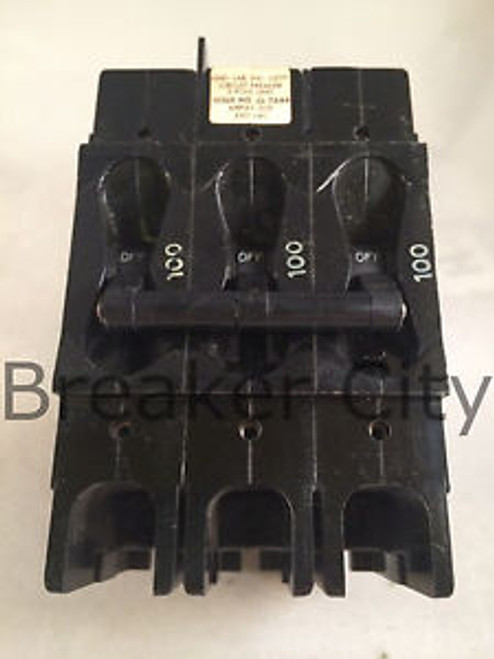 AirPax 209-3-1-63F-4-9-100 Issue NO. LL-7644 240 VAC 209 3 Pole 100 Amp Breaker