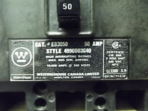 EB3060 60A 240V Westinghouse Circuit Breaker - Type 4990D03G40