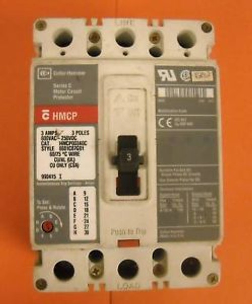 HMCP003A0C Cutler Hammer Motor Circuit Protector 3A