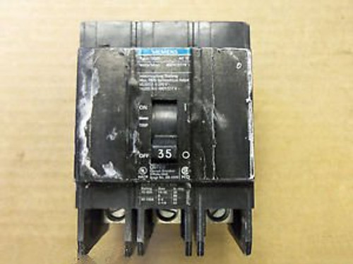 ITE Siemens BQD BQD335 35 amp 3 pole circuit breaker worn label