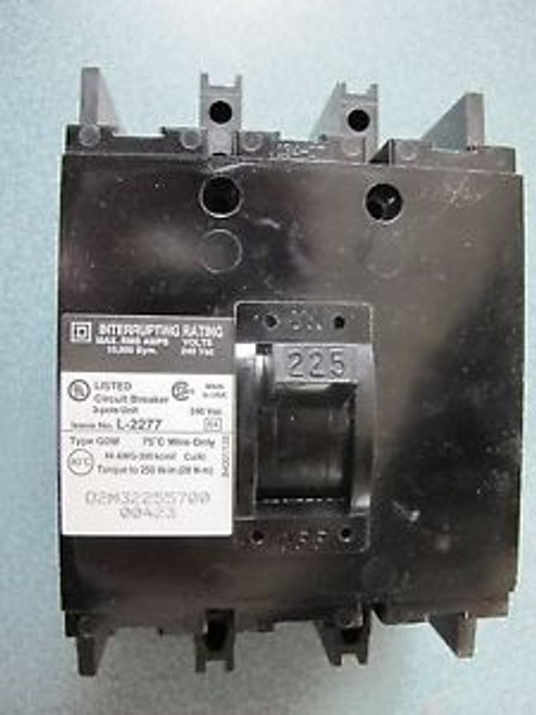 SQD Q2M32255770 3 Pole 225 Amp Main Circuit Breaker