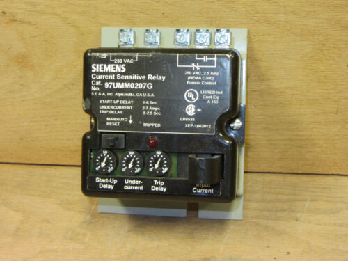 Siemens 97Umm0207G Current Sensitive Relay 230Vac Mmc Siemens 97Umm0207G Current Sensitive Relay 230Vac Mmc