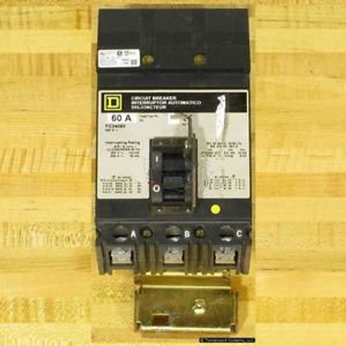 Square D FC34060YP Breaker, 60 Amp, I-Line, 65 kAIR, Used