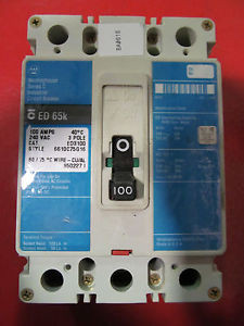 Westinghouse ED3100 Circuit Breaker 100 Amp 3 Pole 240 Volt ED