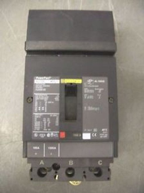 SQUARE D POWERPACT CIRCUIT BREAKER CAT HJA36100 100A/600V/3POLE