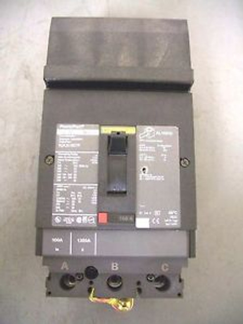 SQUARE D POWERPACT CIRCUIT BREAKER CAT HJA36100YP 100A/600V/3POLE