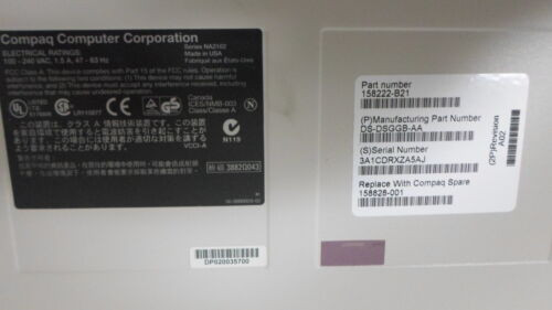 Compaq 158222-B21 158828-001 Storageworks San Switch 8 - Tested