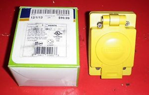 Leviton 66W76 Wetguard Single Inlet, Yellow