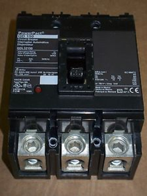 Square D QD 150 QDL 3 pole 150 amp 240v QDL32150 PowerPact Circuit Breaker