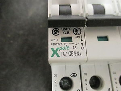 Moeller 3 Pole Circuit Breaker - FAZ-C6/3-NA