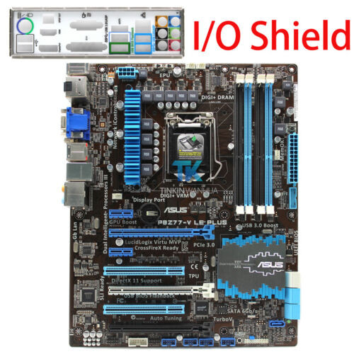 Asus P8Z77-V Le Plus  Intel Motherboard Lga 1155 Ddr3 I/O Shield Tested Xc