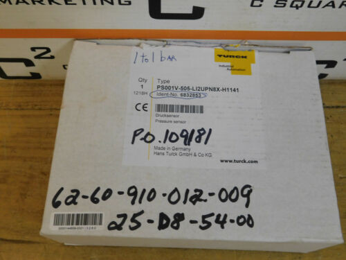 Turck Ps001V-505-Li2Upn8X-H1141 Pressure Sensor New In Open Box Csq