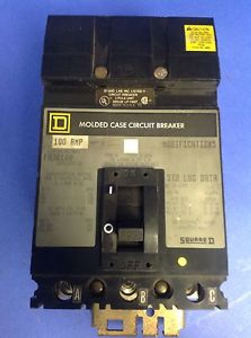 SQUARE D CIRCUIT BREAKER 100AMP FA36100 SER 2