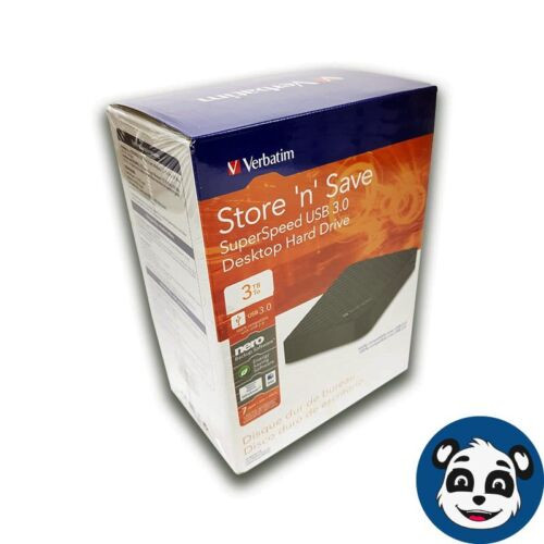 Verbatim Store N Save 97581,  Desktop Hard Drive , Usb 3.0, 3Tb, Sealed.