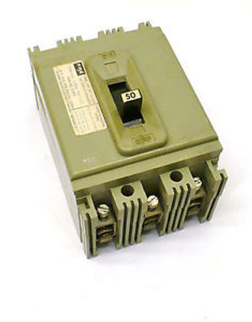 FEDERAL PACIFIC HEG 50 AMP 3 POLE CIRCUIT BREAKER (H3)