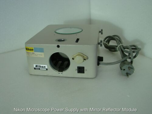 Nikon Microscope Power Supply With Mirror Reflector Module  Made In Japan