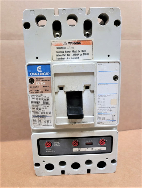 Challenger Ck 35K 3 Pole 400A Circuit Breaker Frame Cat No. Ck3400F .... Wh-12A