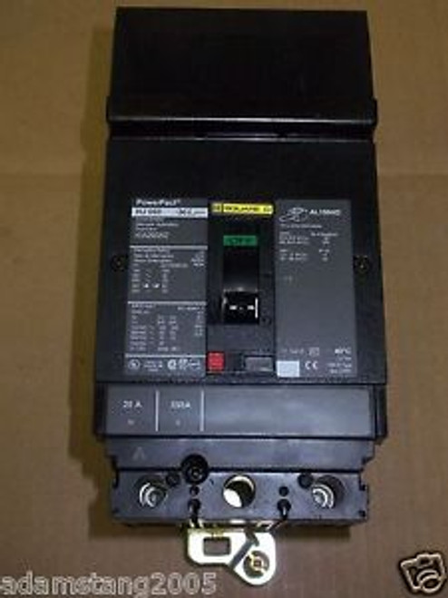 SQUARE D HJ 060 2 pole 20 amp 600v HJA260202 PowerPact Circuit Breaker HJA