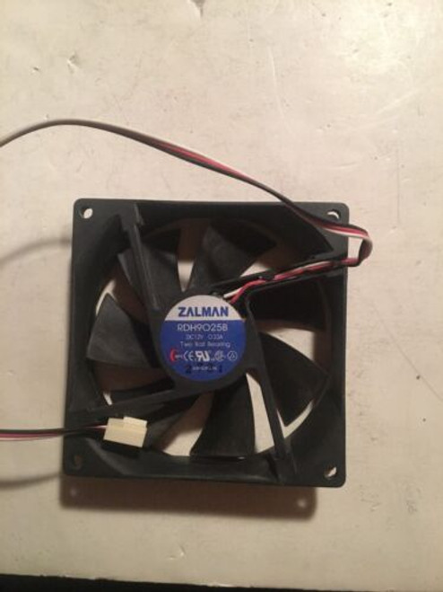 Zalman Two Ball Bearing Fan Dc12V 0.23A 2 Wire 90Mm X 25Mm