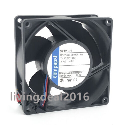 1Pcs Ebm-Papstsr 3212Jh 9038 9Cm 12V 9W 3212Jn 7.6W Fan New