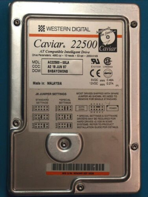 32500, 99-004200-000 Western Digital / Wd 2.5Gb Ide Hard Drive