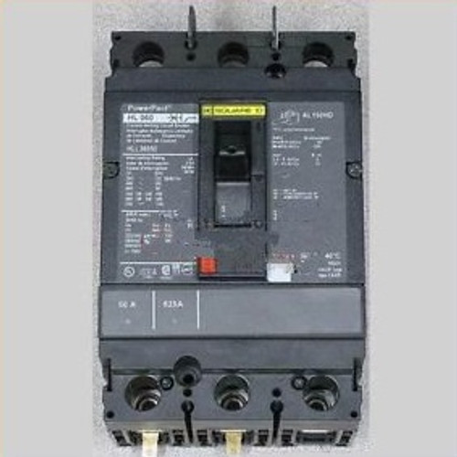 Square D HLL36050-SL Circuit Breaker, 50 Amp, 100 kAIR, Spade Lugs, Used