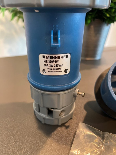 Mennekes  330P6W Watertight Plug. Equal To Hbl330P6W Ch330P6W Ps330P6W  Nib