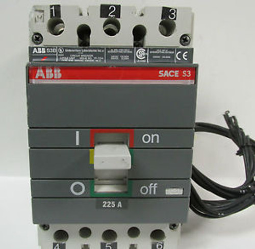 ABB TYPE S3B  SACE S3 225 AMP BREAKER W/SHUNT & AUX. .................. WB-147A