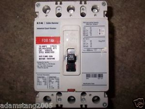 WESTINGHOUSE FDB FDB3070L 70 AMP 3 POLE 600V BREAKER