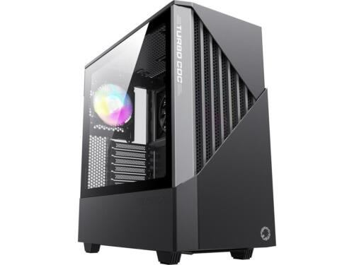 Gamemax Contac Coc Bg Black / Grey Steel / Tempered Glass Atx Mid Tower Compute