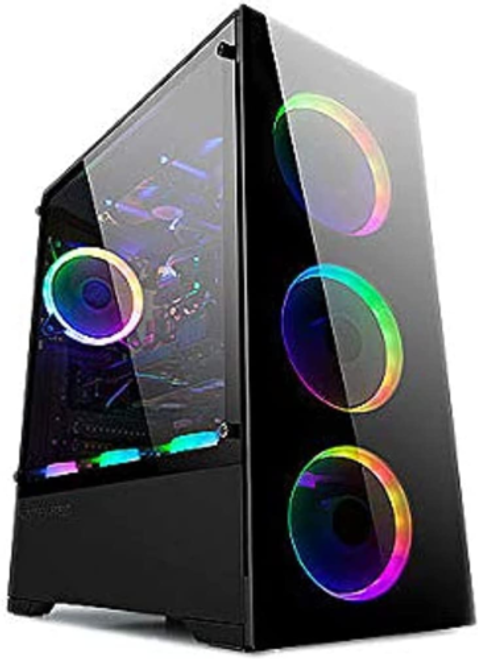 Gaming Pc With Tempered Glass Atx Mid Tower