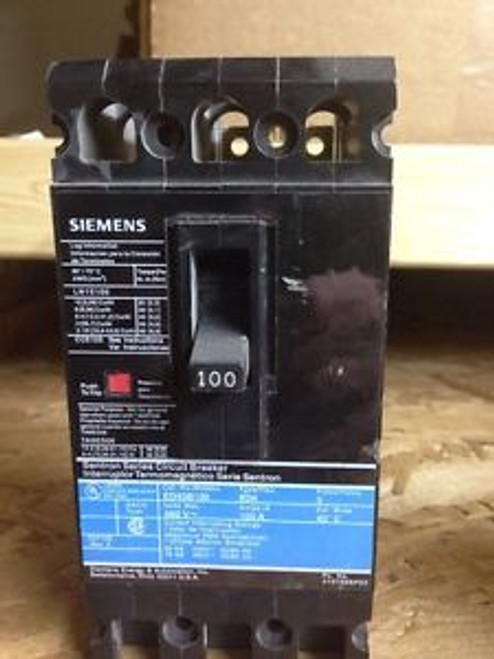 ED43B100 Siemens Breaker 100 Amps 480 Volts 3 Pole